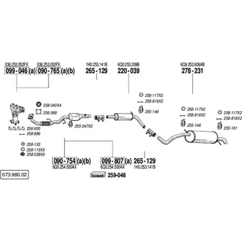Tlumič výfuku střední tlumič výfuku Bosal 220-039