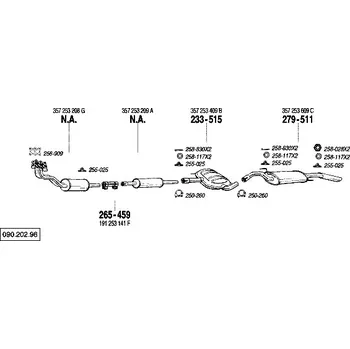 Tlumič výfuku střední tlumič výfuku Bosal 233-515