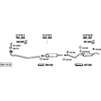 Zadní díl výfuku zadní tlumič výfuku Bosal 285-307