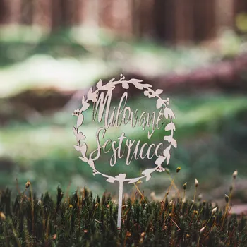 Vánoční ozdoba Dřevěná zapichovací ozdoba - MILOVANÉ SESTŘIČCE