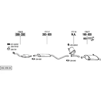 Tlumič výfuku zadní tlumič výfuku Bosal 190-935
