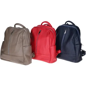 Městský batoh 5634 kabelka batoh kůže barva: červená