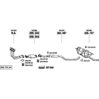 Tlumič výfuku střední tlumič výfuku Bosal 283-087