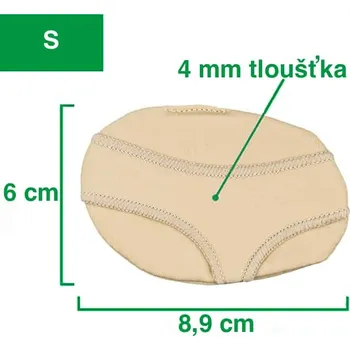 ZBCH Návlek na nárt s gelovým polštářkem Velikost: S