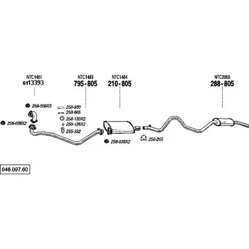 Zadní díl výfuku zadní tlumič výfuku Bosal 288-805