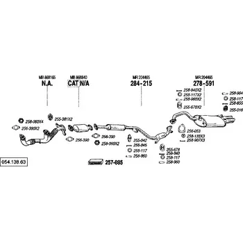 Tlumič výfuku střední tlumič výfuku Bosal 284-215