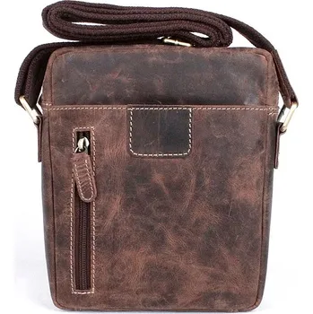 HGL (Německo) Středně velká pánská kožená crossbody taška HGL no. 622 tmavěhnědá