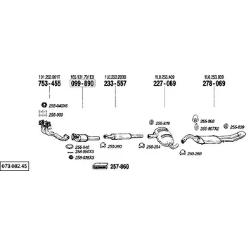 Tlumič výfuku střední tlumič výfuku Bosal 233-557
