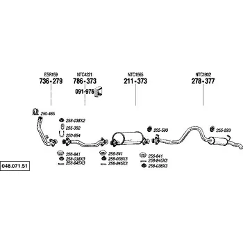 Zadní díl výfuku zadní tlumič výfuku Bosal 278-377