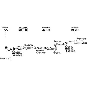 Zadní díl výfuku zadní tlumič výfuku Bosal 171-255