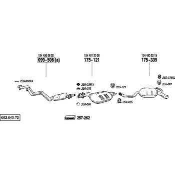 Tlumič výfuku přední tlumič výfuku Polmostrow 175121P, náhrada za Bosal 175-121