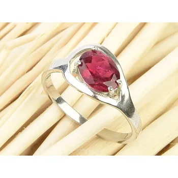 Prsten Prsten turmalín rubelit ovál 8x6mm Ag 925/1000