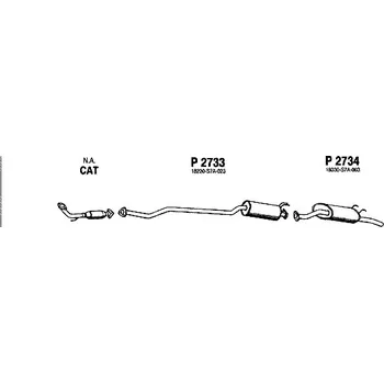 Zadní díl výfuku zadní díl výfuku Bosal VP2-734