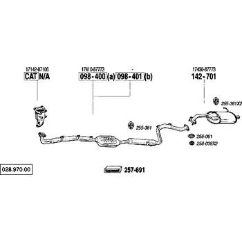 Zadní díl výfuku zadní tlumič výfuku Bosal 142-701