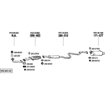 Zadní díl výfuku zadní tlumič výfuku Bosal 171-577
