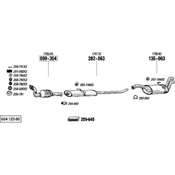 Tlumič výfuku střední tlumič výfuku Bosal 282-063