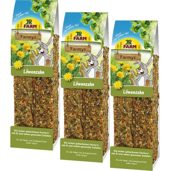Krmivo pro hlodavce JR Farm Farmy's pampeliškové tyčinky 3× 160 g