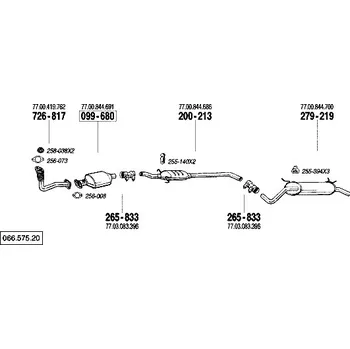 Tlumič výfuku zadní tlumič výfuku Bosal 279-219