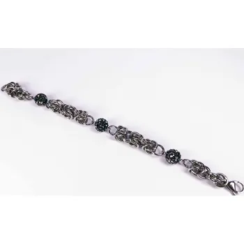 Náramek Náramek chirurgická ocel krystalkové kuličky K21055