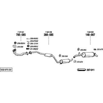 Tlumič výfuku střední tlumič výfuku Bosal 288-085