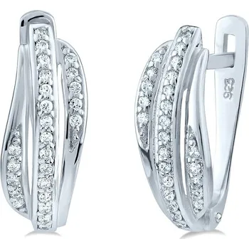 Náušnice Stříbrné náušnice PRISCA se zirkony FNJE0012czQR