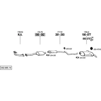 Tlumič výfuku střední tlumič výfuku Bosal 281-293