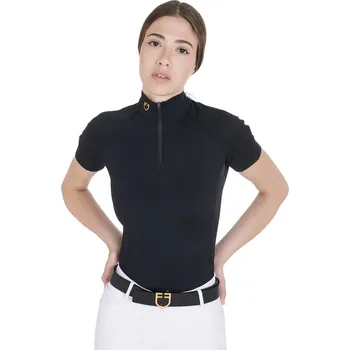 Dámské tričko EQUESTRO Triko multifunkční Equestro, dámské, black/yellow L