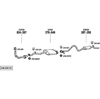 Zadní díl výfuku zadní tlumič výfuku Bosal 287-293