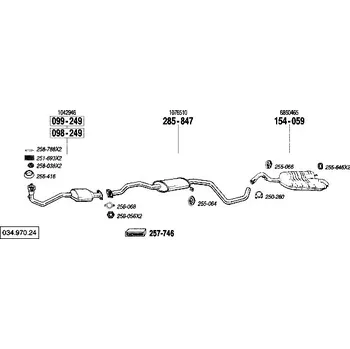Zadní díl výfuku zadní tlumič výfuku Bosal 154-059