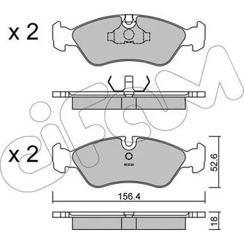 Brzdový systém Sada brzdových destiček, kotoučová brzda CIFAM 822-117-0