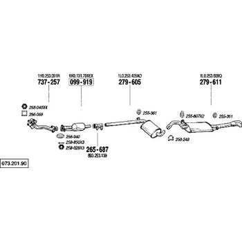 Tlumič výfuku střední tlumič výfuku Bosal 279-605