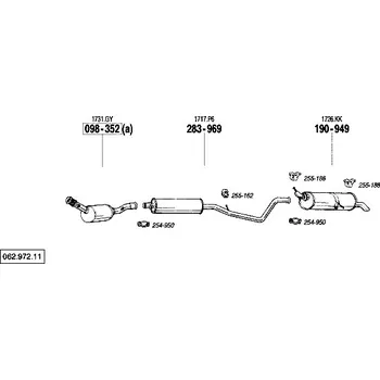 Zadní díl výfuku zadní tlumič výfuku Polmostrow 190949P, náhrada za Bosal 190-949