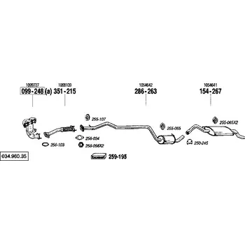 Zadní díl výfuku zadní tlumič výfuku Bosal 154-267