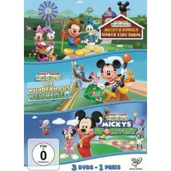 DVD film Micky Maus Wunderhaus - Sportfest/Weltreise/Farm, 3 DVD – Roberts Gannaway,Roberts Gannaway,Wayne Allwine,Tony Anselmo,Bill Farmer,Tress Macneille,Russi Taylor (DE)