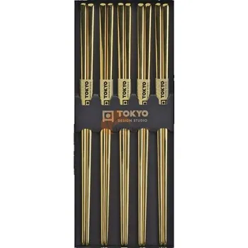 Sada nádobí TOKYO DESIGN hůlky Stainless Steel gold 5 párů