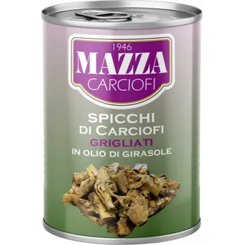 Grilované artyčoky ve slunečnicovém oleji - čtvrtky 400g Mazza