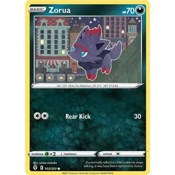 Karetní hra Zorua 102/203 - Evolving Skies Typ karty: Non-Holo