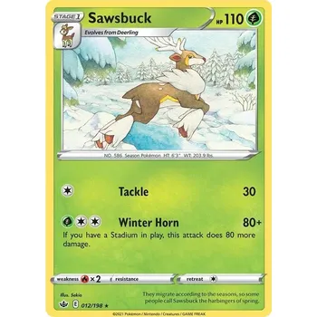 Karetní hra Sawsbuck 012/198 - Chilling Reign Typ karty: Non-Holo