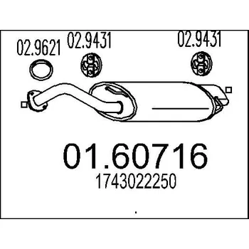Auto-moto Zadní tlumič výfuku MTS 01.60716