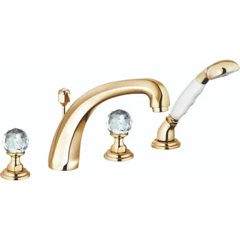 Vodovodní baterie Vanová baterie Kludi 1926 se sprchovým setem pozlacená 5152445G4