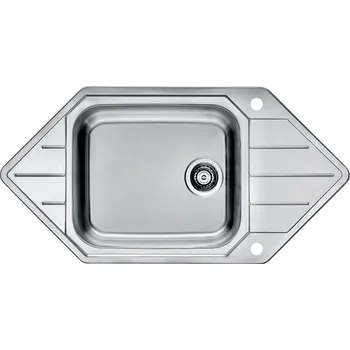 Nerezový dřez Dřez včetně sifonu, PRAKTIK 130, SATIN