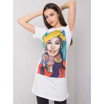 Dámská košile Dámská tunika D12022O02382A - FPrice S bílá s potiskem