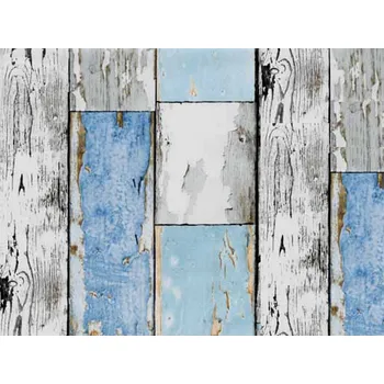Tapeta Samolepicí tapeta vintage, staré modré, šedé dřevo, šířka 45 cm, metráž 55656 / 12878 samolepicí fólie a tapety dřevo SCRAPWOOD Venilia / Gekkofix