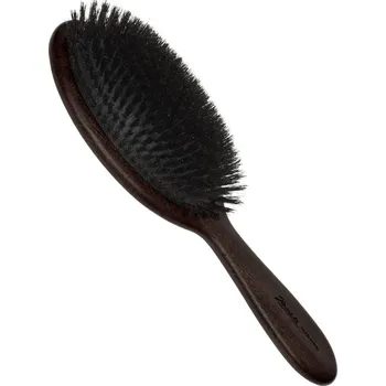 kartáč na vlasy Jäneke Kartáč Janeke Wood Bubinga dřevo plochý ovál, přírodní štětiny