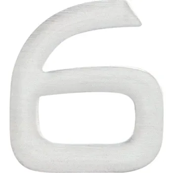 Dveřní kování COBRA nalepovací číslice 25 mm nerez Provedení: 6, Povrch: IN - nerez