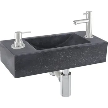 Umyvadlo Umývátko Differnz - přírodní kámen černá chrom 42 x 18 x 9 cm 38.035.01