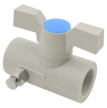 Instalatérský materiál PPR kohout kulový plastový s výpustným ventilem 20mm