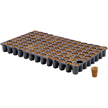 Substrát HGA Garden CT104C Tray + Eazy Plug, sadbovací kostky v sadbovači (104 sadbovacích válečků EAZY PLUG, které jsou vhodné do skleníčku EAZY PLUG. Tato verze sadbovače HGA Garden Eazy Plug CT104C obsahuje:104x Kulatina 3.5x5 cm. Rozměry sadbovače 54x31x5 cm.)