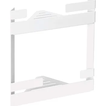 Koupelnový nábytek Deante Mokko příslušenství, dvojitá rohová polička, bílá matná, ADM_A541