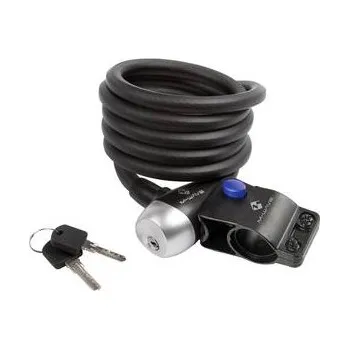Zámek na kolo zámek M-Wave 12x1800mm silikonový hexagonal černý (zámek M-Wave 12x1800mm silikonový hexagonal černý)